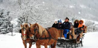 Val di Sole, è tutta vestita di bianco perché adesso si scia nelle tre Ski Aree